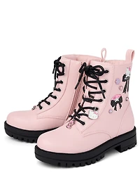 Girls Hello Kitty® And Friends Studded Combat Boots