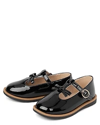 Toddler Girls Bow T-Strap Mary Jane Shoes