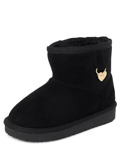 Toddler Girls Charm Teddy Boots