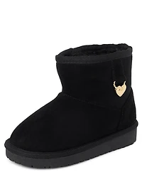 Toddler Girls Charm Teddy Boots