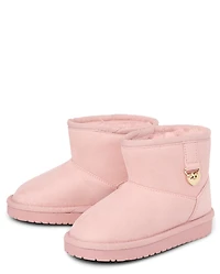 Toddler Girls Charm Teddy Boots