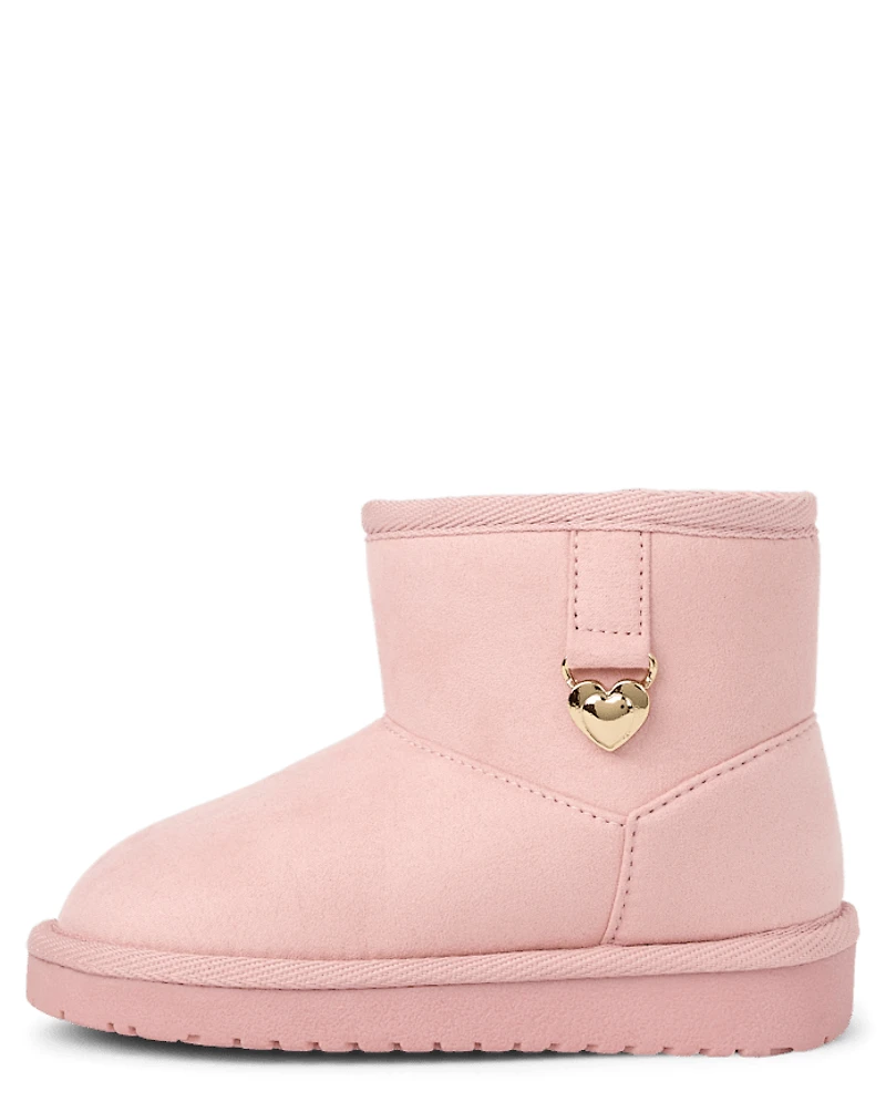 Toddler Girls Charm Teddy Boots
