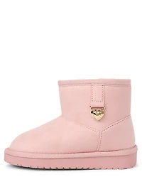 Toddler Girls Charm Teddy Boots