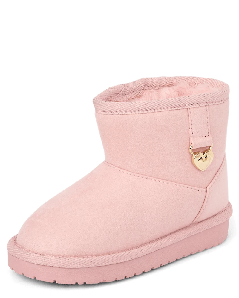 Toddler Girls Charm Teddy Boots