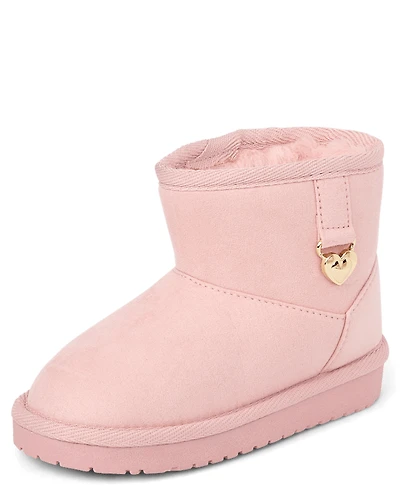 Toddler Girls Charm Teddy Boots