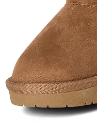 Toddler Girls Bow Teddy Boots