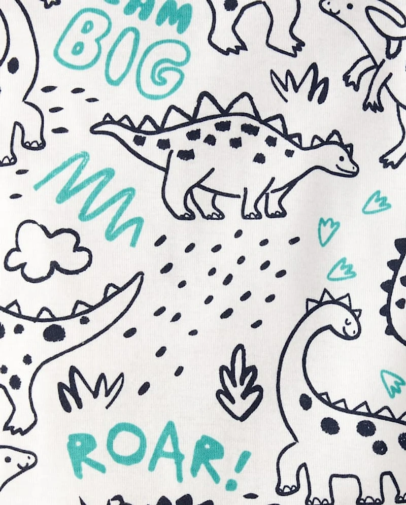 Baby And Toddler Dino Snug Fit Cotton Footed One Piece Pajamas
