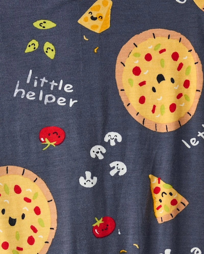 Baby And Toddler Pizza Snug Fit Footed One Piece Pajamas - Super Soft