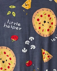 Baby And Toddler Pizza Snug Fit Footed One Piece Pajamas - Super Soft