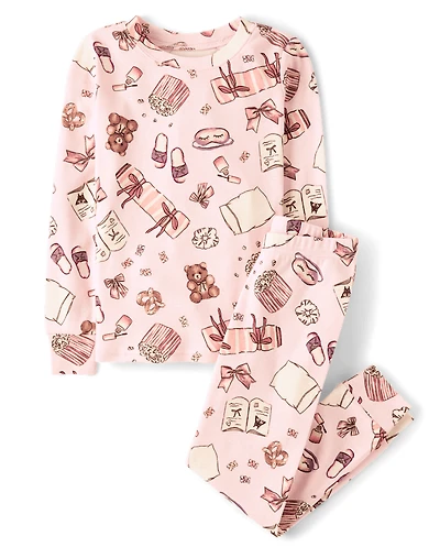 Girls Sleepover Snug Fit Cotton Pajamas