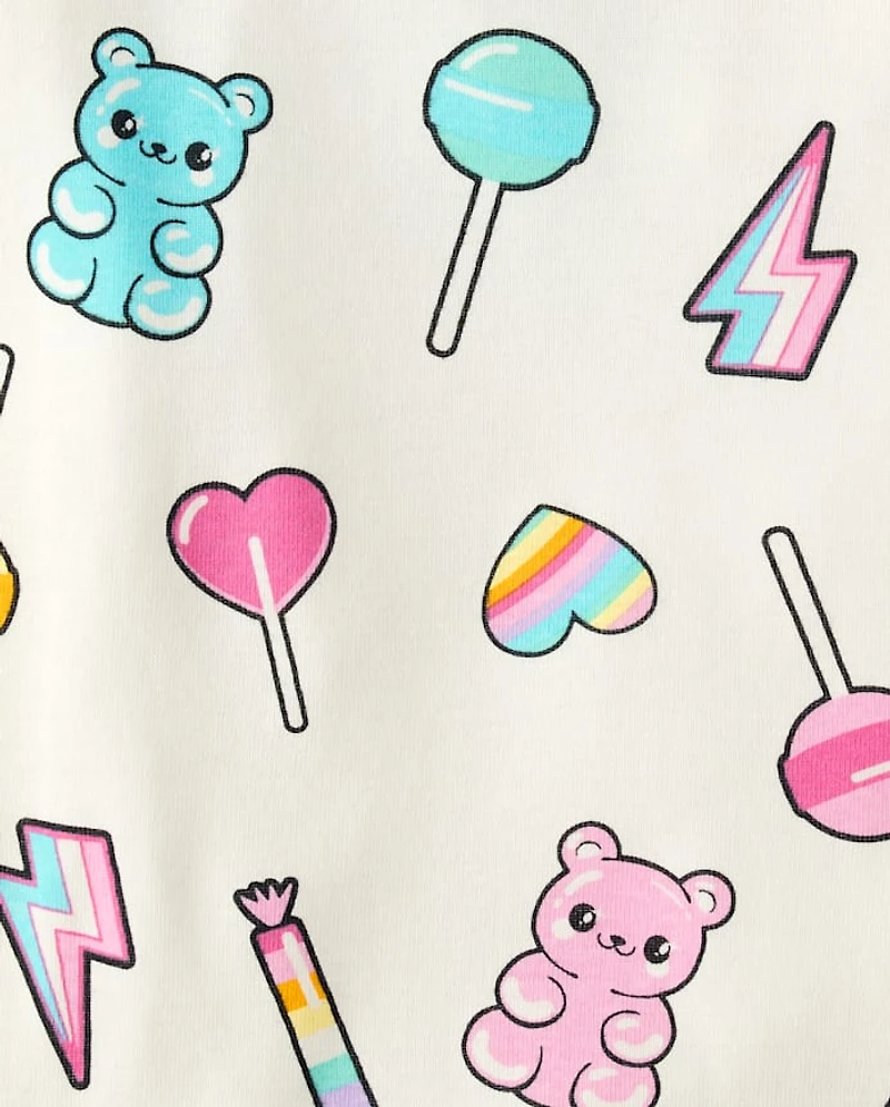Girls Candy Snug Fit Cotton Pajamas