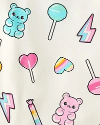 Girls Candy Snug Fit Cotton Pajamas