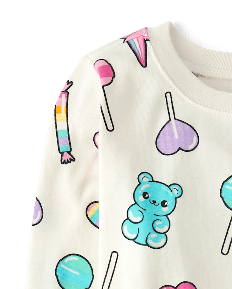 Girls Candy Snug Fit Cotton Pajamas
