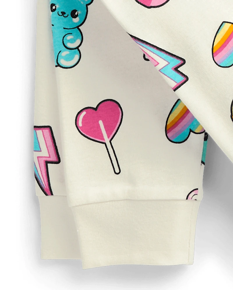 Girls Candy Snug Fit Cotton Pajamas
