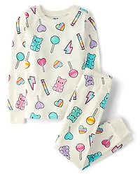 Girls Candy Snug Fit Cotton Pajamas