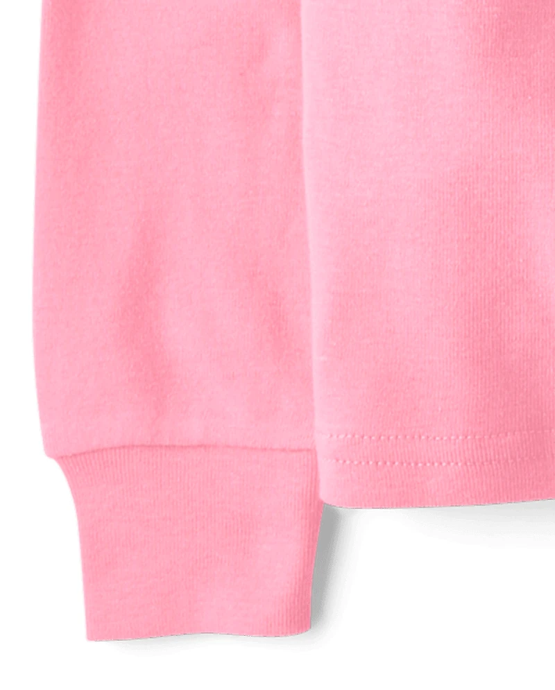 Girls Plaid Snug Fit Cotton Henley Pajamas