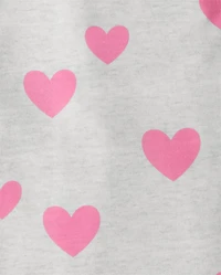 Girls Heart Button Front Pajamas