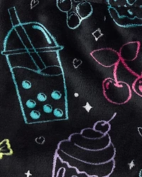 Girls Food Pajama Shorts - Cozy Fleece
