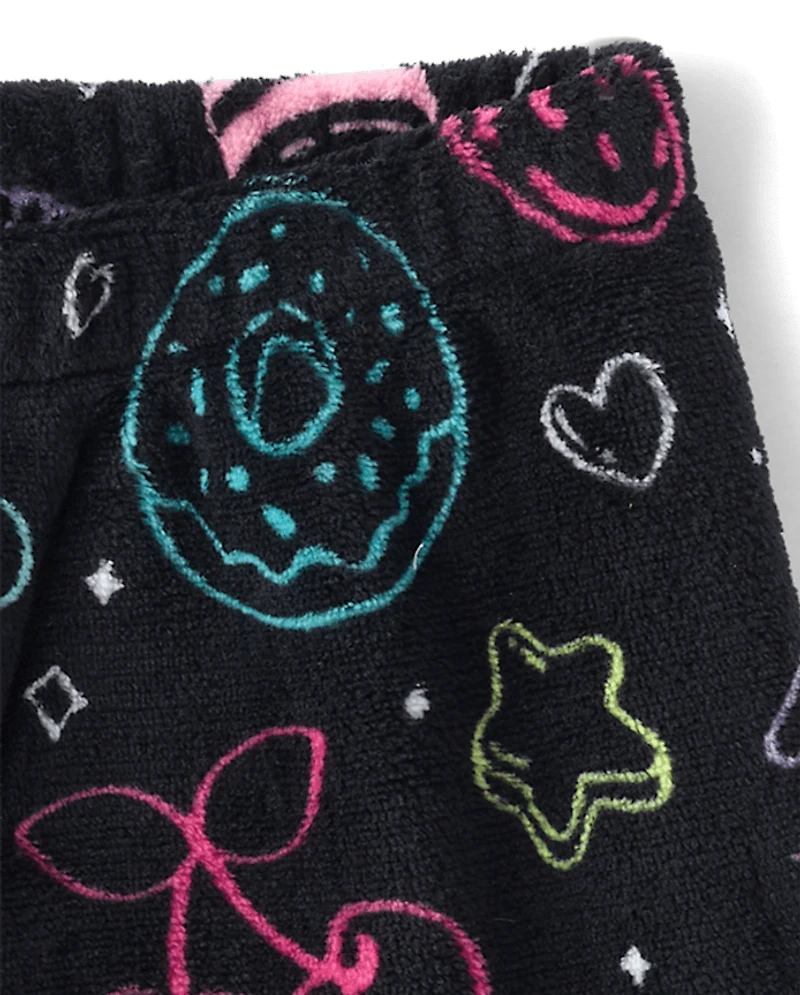 Girls Food Pajama Shorts - Cozy Fleece