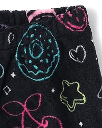 Girls Food Pajama Shorts - Cozy Fleece