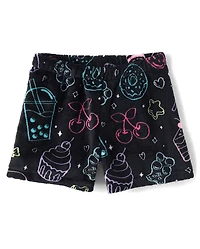 Girls Food Pajama Shorts - Cozy Fleece