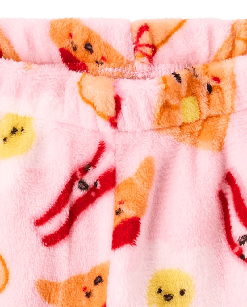 Girls Breakfast Pajama Shorts - Cozy Fleece