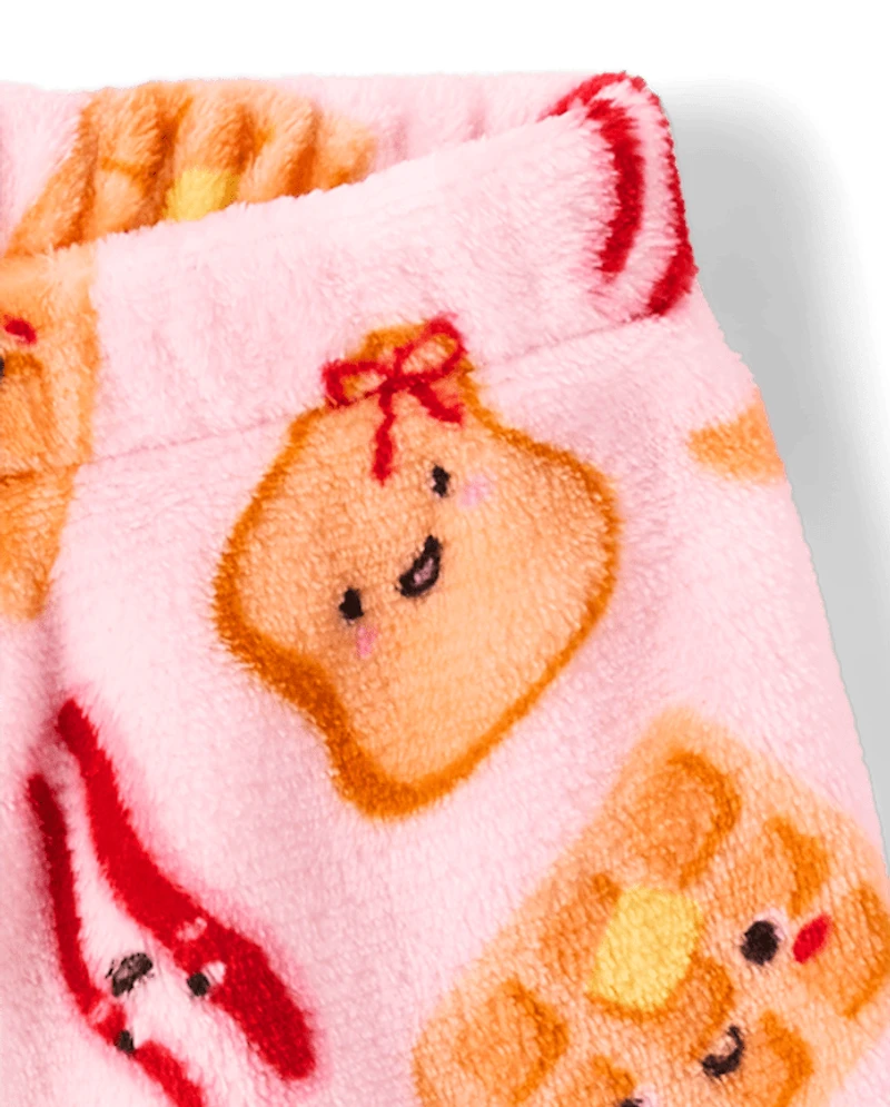 Girls Breakfast Pajama Shorts - Cozy Fleece
