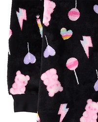Girls Candy One Piece Pajamas - Cozy Fleece