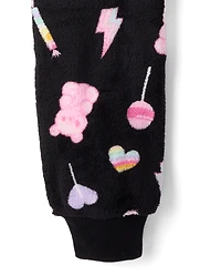 Girls Candy One Piece Pajamas - Cozy Fleece