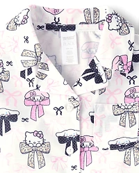 Girls Hello Kitty® And Friends Bow Button Front Pajamas