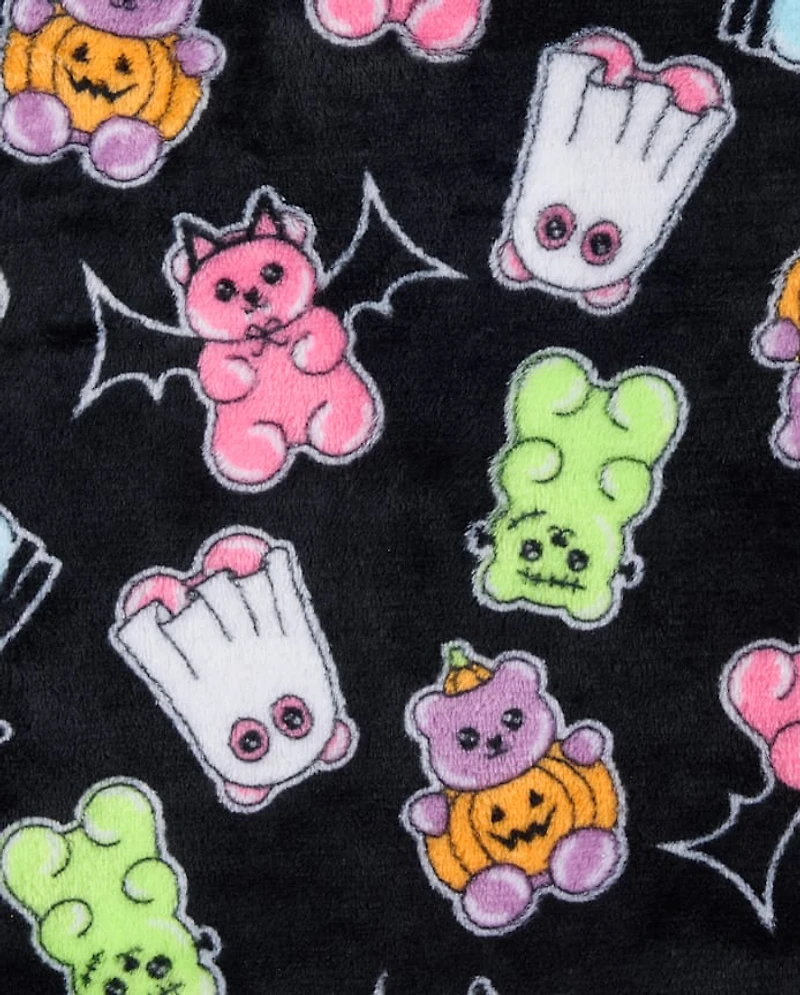 Girls Halloween Candy Bear Pajamas - Cozy Fleece