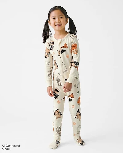Baby And Toddler Halloween Capybara Snug Fit Cotton Footed One Piece Pajamas