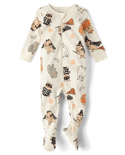 Baby And Toddler Halloween Capybara Snug Fit Cotton Footed One Piece Pajamas