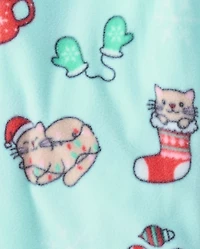 Girls Christmas Cats Dream Fleece Pajama Pants