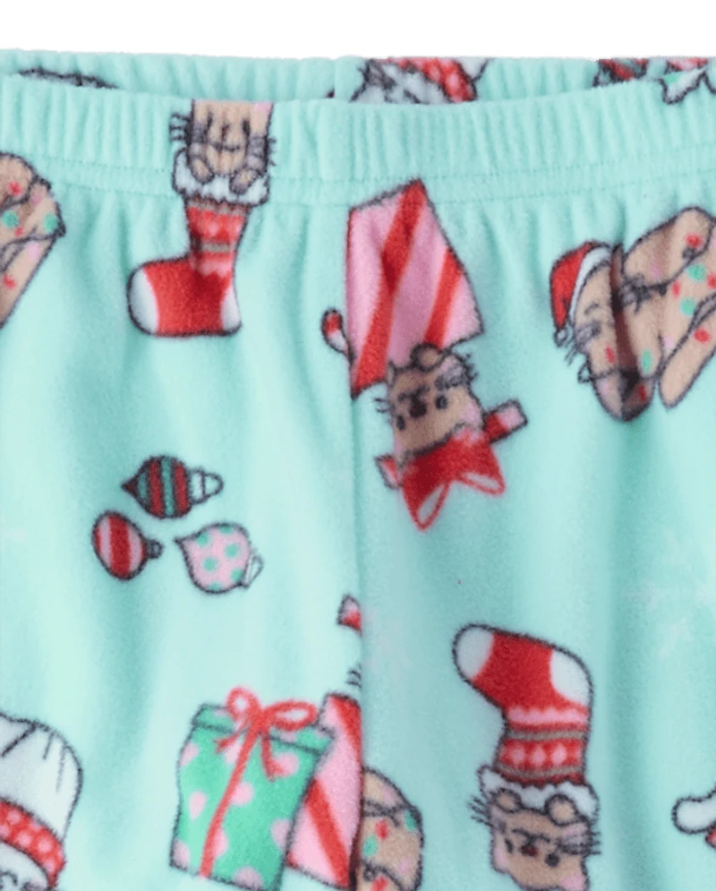 Girls Christmas Cats Dream Fleece Pajama Pants