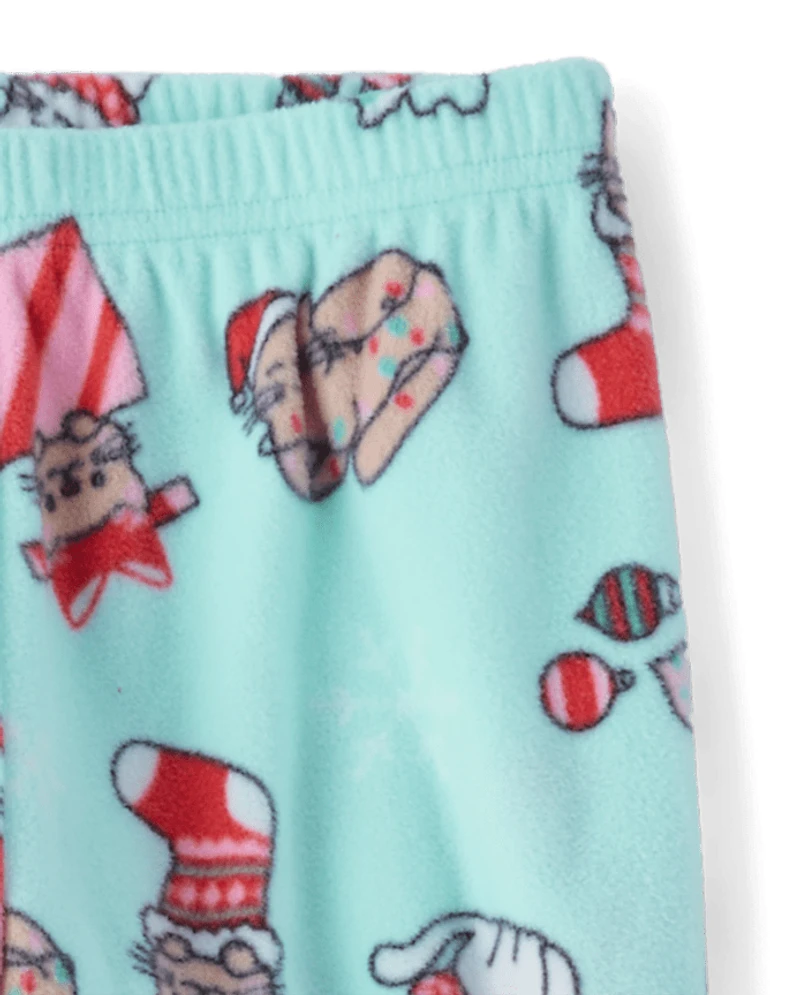 Girls Christmas Cats Dream Fleece Pajama Pants
