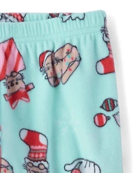 Girls Christmas Cats Dream Fleece Pajama Pants