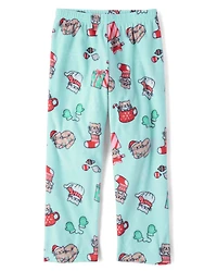 Girls Christmas Cats Dream Fleece Pajama Pants