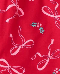 Pyjama de Noël à boutons et nœud papillon pour filles moi