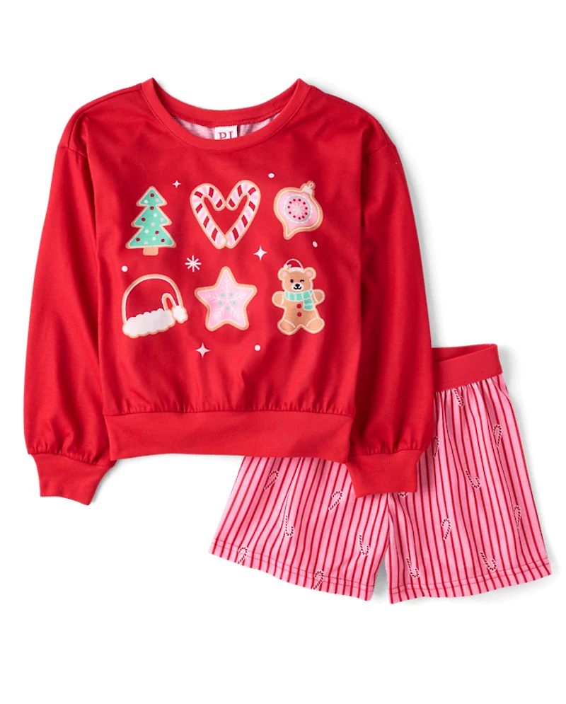 Girls Christmas Cookie Pajamas