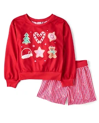 Girls Christmas Cookie Pajamas