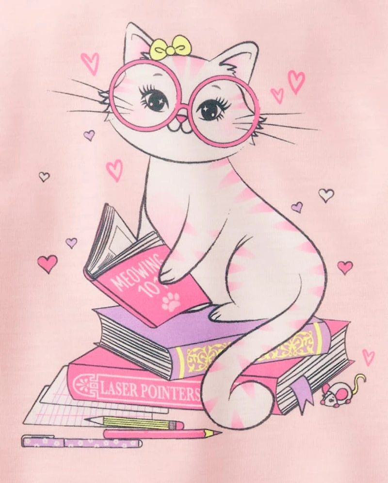 Girls Cat Books Pajamas