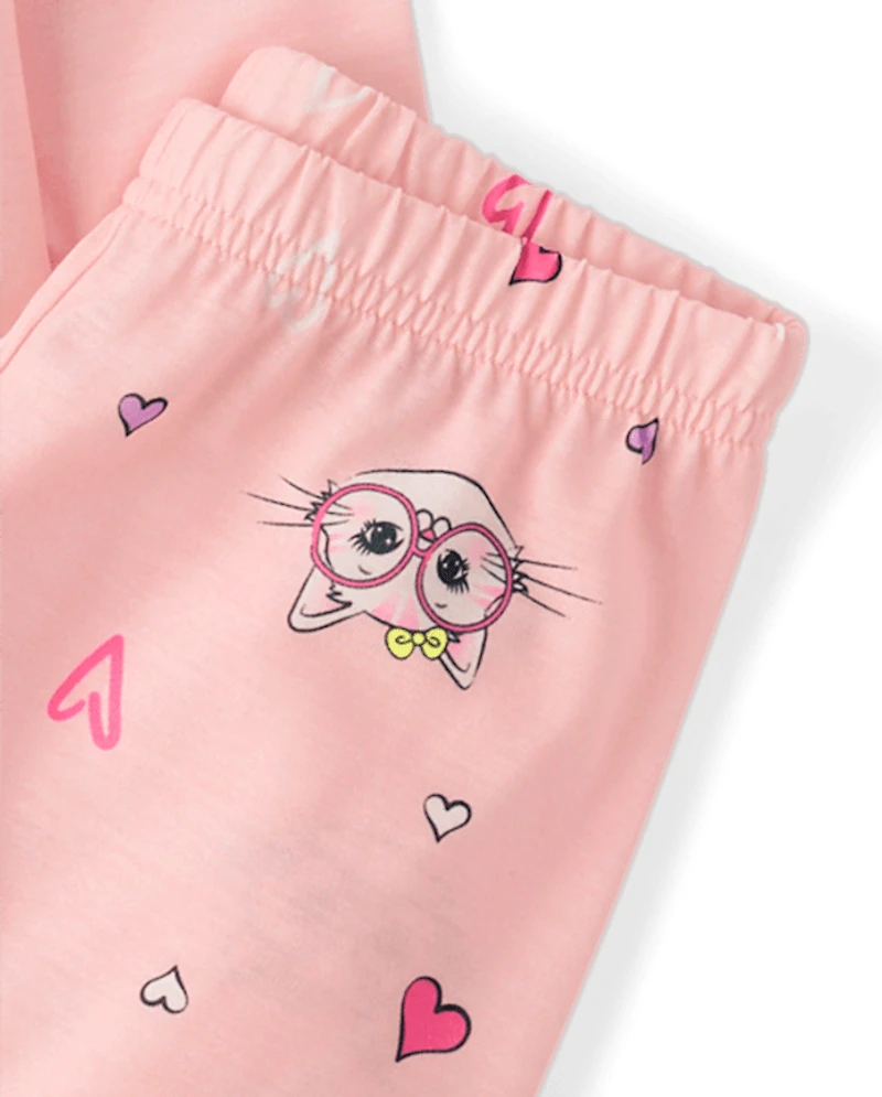 Girls Cat Books Pajamas