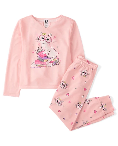 Girls Cat Books Pajamas