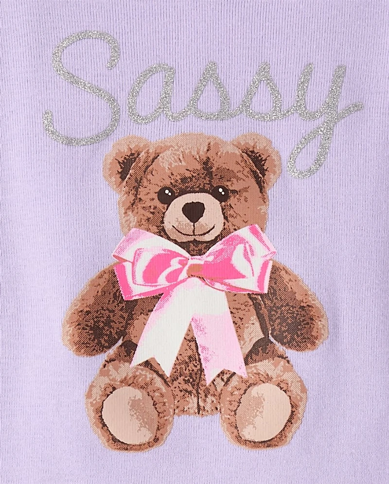 Baby And Toddler Girls Bear Snug Fit Cotton Pajamas