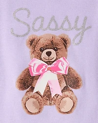 Baby And Toddler Girls Bear Snug Fit Cotton Pajamas