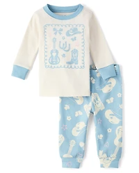 Baby And Toddler Girls Western Snug Fit Cotton Pajamas