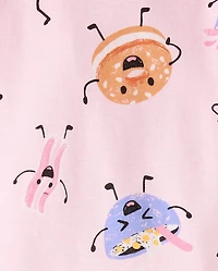 Baby And Toddler Girls Breakfast Snug Fit Cotton Pajamas