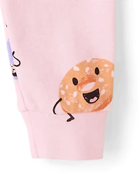 Baby And Toddler Girls Breakfast Snug Fit Cotton Pajamas