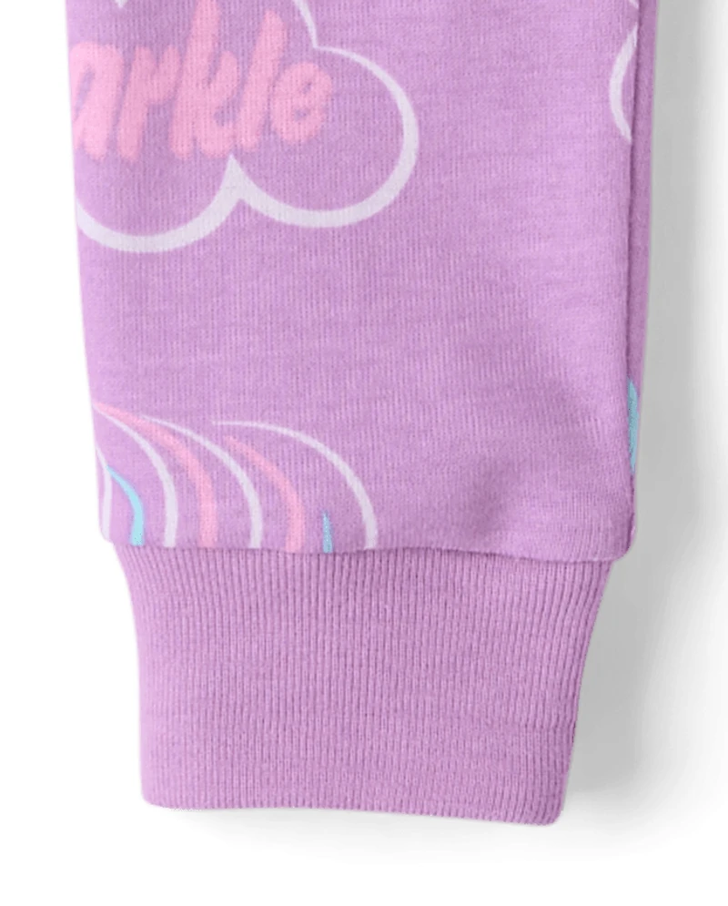 Pyjama en coton ajusté licorne pour bébés et petites filles